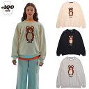 AQO STUDIO SPACE アコスタジオスペース [送料無料] AQO ERIC BEAR SWEATSHIRTS ユニセックス ストリート カジュアル 熊 ベア アニマル スウェット トレーナー MTM