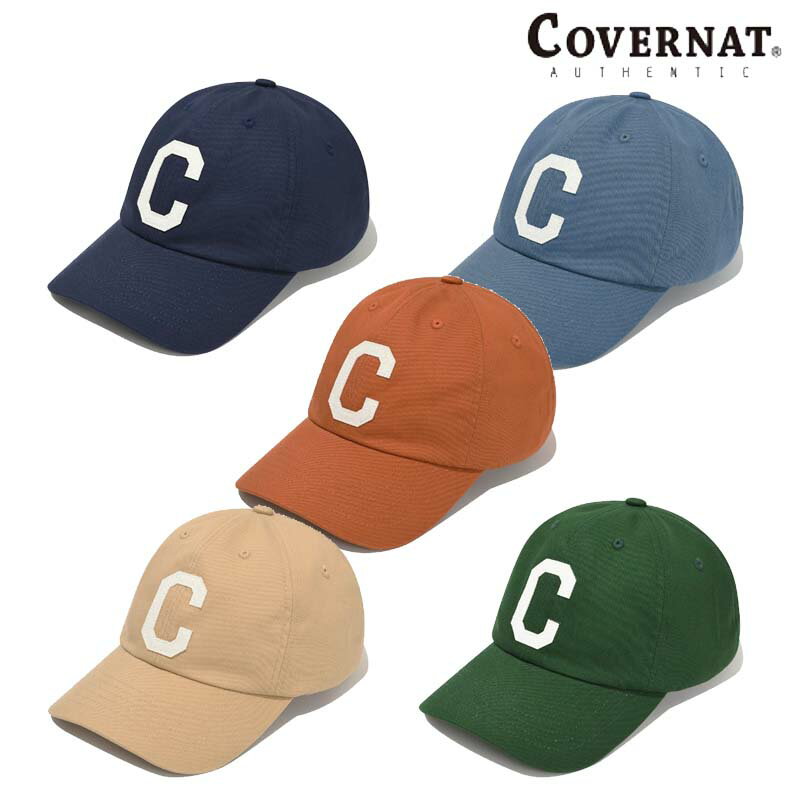 HE SHE COVERNAT 【カバーナット】 コボナッ 送料無料 WAPPEN C LOGO B.B CAP 帽子 べ スボールキャップ ユニセックス ストリート カジュアル 5カラー