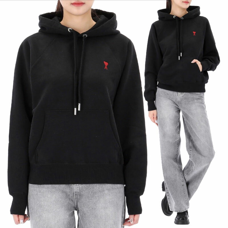 HE&SHE [����̵��] AMI PARIS ���ߥѥꥹ ���⡼��ϡ��ȥ����ѥå��ѡ����� SMALL HEART LOGO PATCH HOODIE ��˥�...