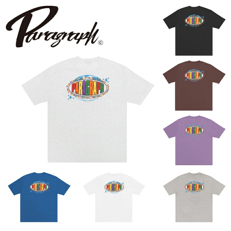 PARAGRAPH正規品【パラグラフ】 送料無料 2023SS S9-036 Paragraph world rainbow short sleeve T パラグラフワールドレインボー半袖Tシャツ カットソー ユニセックス 男女兼用 カジュアル 韓国ファッション 韓国ブランド 大人気s ユニセックス ストリート