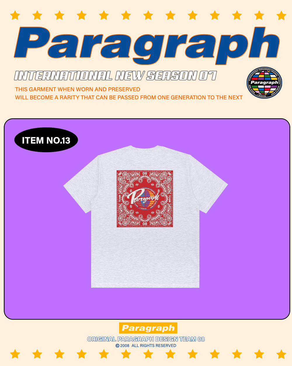 PARAGRAPH パラグラフ HE&SHE [送料無料] 2022SS シーズン7 NO.13 PAISLEY SHORT S...