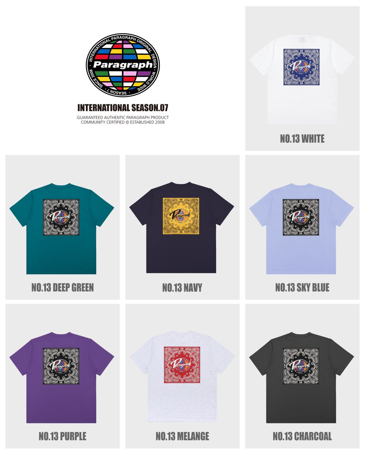 PARAGRAPH パラグラフ HE&SHE [送料無料] 2022SS シーズン7 NO.13 PAISLEY SHORT S...