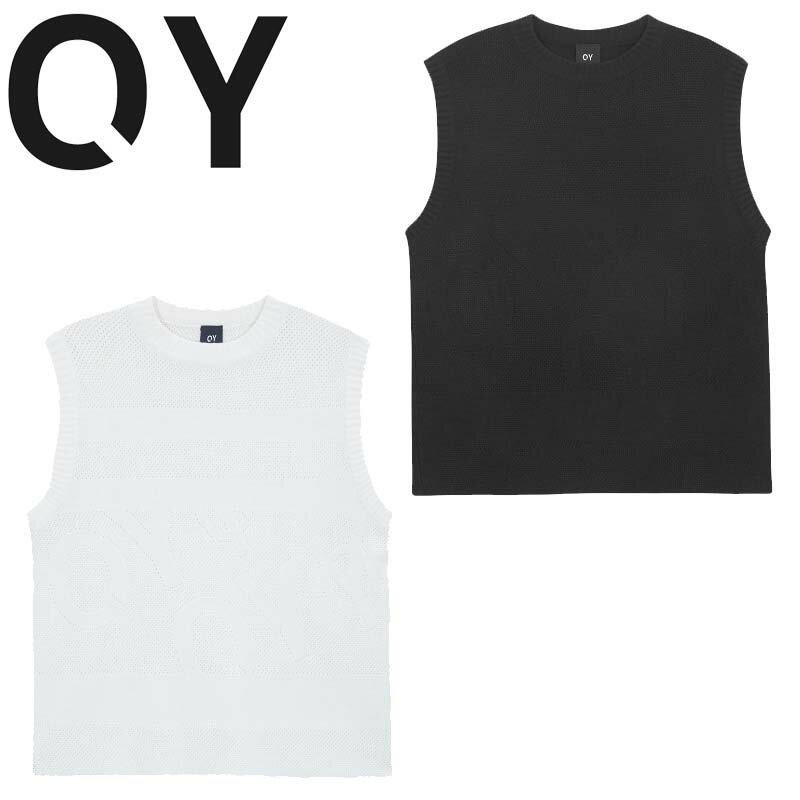 乐天商城 - HE&SHE OY 【オーワイ】 [送料無料] 22SS STRIPE LOGO KNIT VEST ストライプロゴニットベスト チョッキ ビックシルエット オーバーサイズ オーバーフィット ユニセックス ストリート カジュアル 2カラー