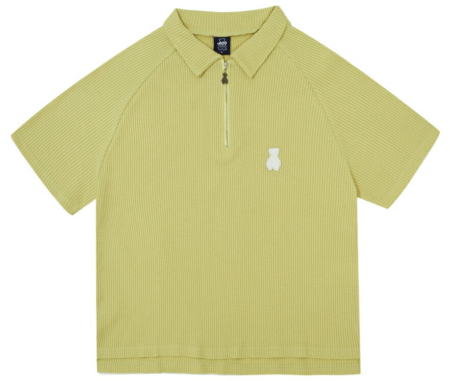 AQO STUDIO SPACE ���������������ڡ��� HE&SHE [����̵��] 22SS AQO BEAR WAFFLE POLO TEE �����٥���åե�Ⱦµ�ݥ������ ���åȥ��� ��˥��å��� ���ȥ꡼�� �����奢�� ����ץ� �ڹ�ե��å���� �ڹ�֥��� ��͵� �饰���