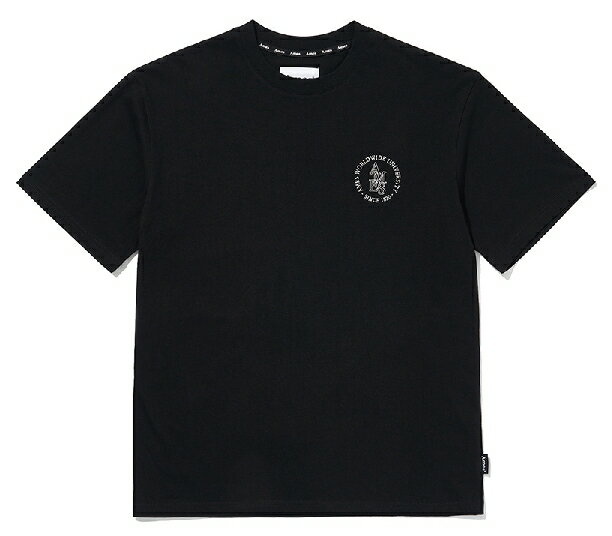 HE&SHE [送料無料] AMES WORLD WIDE アメスワールドワイド 22SS AMES ROUND LOGO T-SHIRT アメスラウンドロゴ半袖Tシャツ カットソー ユニセックス ストリート カジュアル ロゴ 韓国ファッション 韓国ブランド