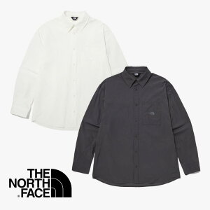 HE&SHE [送料無料] ノースフェイス 正規品 韓国 人気 THE NORTH FACE NH8LP02 CITY CHILLER SHIRTS ノースフェイス新作 男女兼用 メンズ レディース ワイシャツ カジュアル デイリー ルーズフィット ゆったり オーバーフィット 胸ポケット シンプル 無地シャツ 長袖シャツ