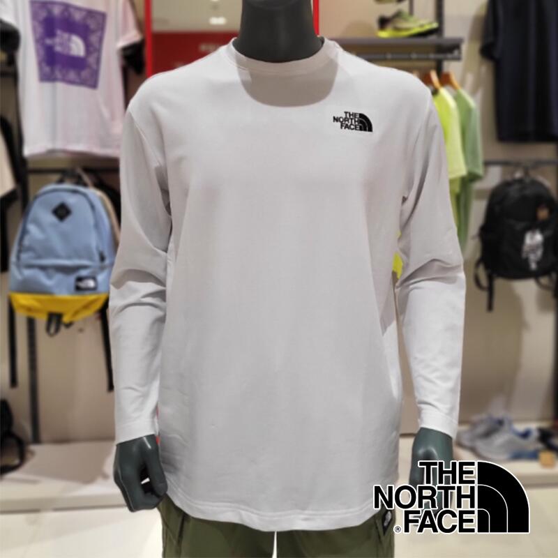 HE&SHE THE NORTH FACE 韓国 BLACKFRIDAY COTTON LOOSE FIT L/S　ROUND TEE NT7TN90 ユニセックストップス Tシャツ 長袖Tシャツ ラウンドネック Uネック ベーシック 無味Tシャツ カジュアル コットン素材 ルーズフィット オーバーフィット