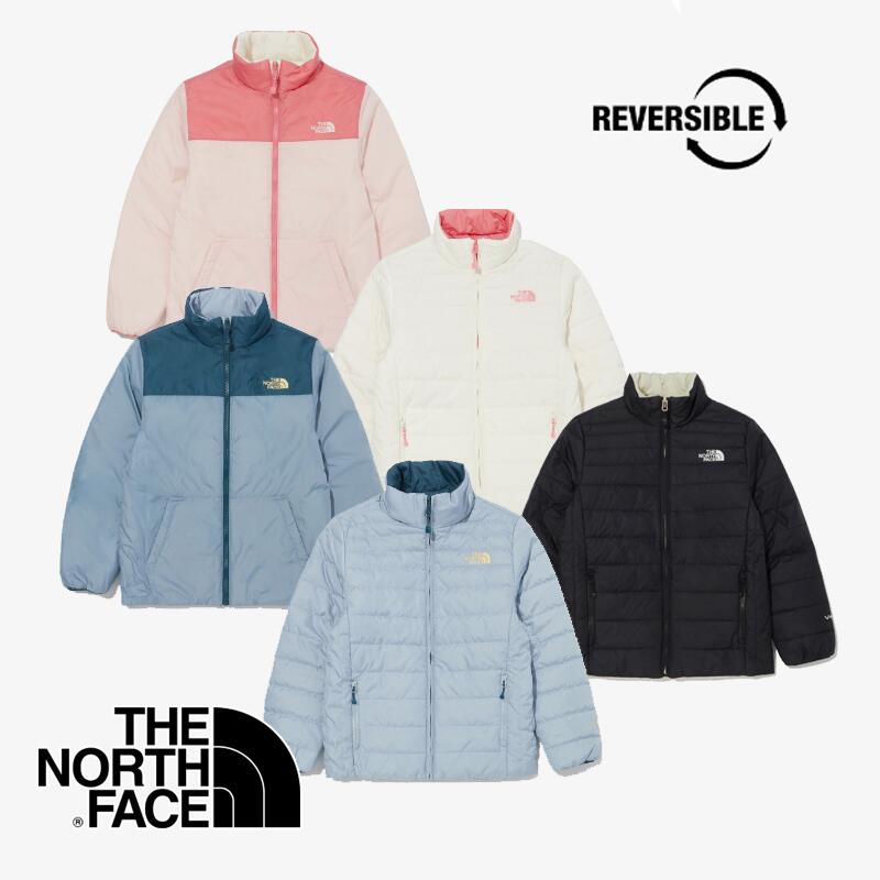 HE&SHE [送料無料]【ノースフェイス正規品】THE NORTH FACE 韓国 K'S RVS V NUPTSE JACKET NJ3NN31 リバーシブルジャケット キッズ 子供服 子供アウター 子供ダウンジャケット 防寒ジャケットジップアップ スタンドカラー フリーズジャケット ショート丈 2wayジャケット 配色