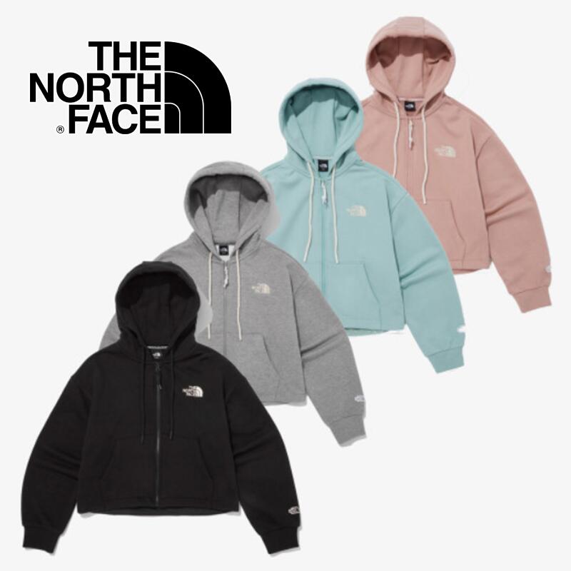 HE&SHE [送料無料] 【ノースフェイス正規品】 THE NORTH FACE W'S ESSENTIAL HOOD ZIP UP CROP クロップパーカー ジップアップ NJ5JN81 カジュアル ストリートファッション 女子女性レディースパーカー 無地ロゴ