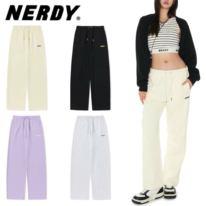 NERDY ノルディ HE&SHE [送料無料] 2023SS エッセンシャルスウェットパンツ ESSENTIAL SWEAT PANTS ロングパンツ ユニセックス 韓国ブランド 韓国ファッション 新品 スポーティ カジュアル ストリート ペアルック カップルルック 少女時代 テヨン