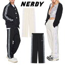 NERDY ノルディ HE SHE 送料無料 2023SS チャッカーボードテープトラックパンツ CHECKER BOARD TAPE TRACK PANTS ロングパンツ ユニセックス 韓国ブランド 韓国ファッション 新品 スポーティ カジュアル ストリート ペアルック カップルルック 少女時代 テヨン