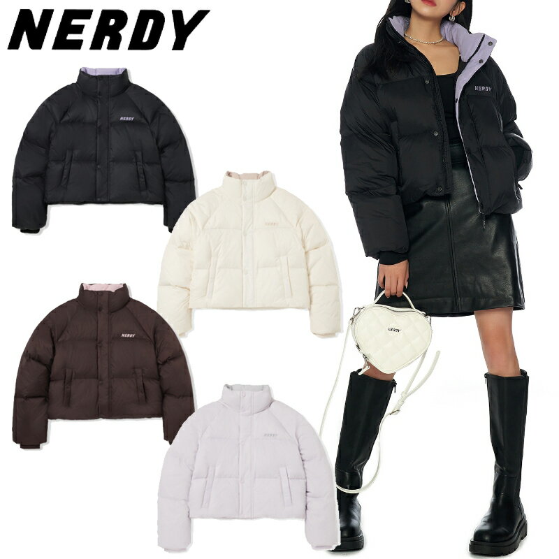 NERDY ノルディ HE&SHE [送料無料] 2022AW ジュピターダウンジャケット JUPITER DOWN JACKET レディース 女性 女子 韓国ブランド 韓国ファッション ルーズフィット ビックシルエット オーバーサイズ 少女時代 テヨン 大人気 ショート丈 クロップ スタイリッシュ