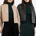 HE&SHE [送料無料] MINSMER [IJ-02] LAMB SKIN SLEEVE LEATHER JACKET ラムスキンスリーブレザージャケット レディース 女性 女子 ストリート カジュアル アウター 大人気 レザージャケット 韓国ブランド 韓国ファッション オーダーメイド