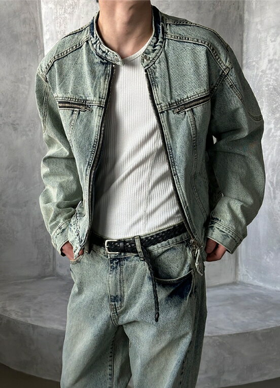 HE&SHE Suitroom(スーツルーム)【送料無料】ストーンデニムセットアップ コーディネートセットアイテムデニムジャケットデニムパンツSET