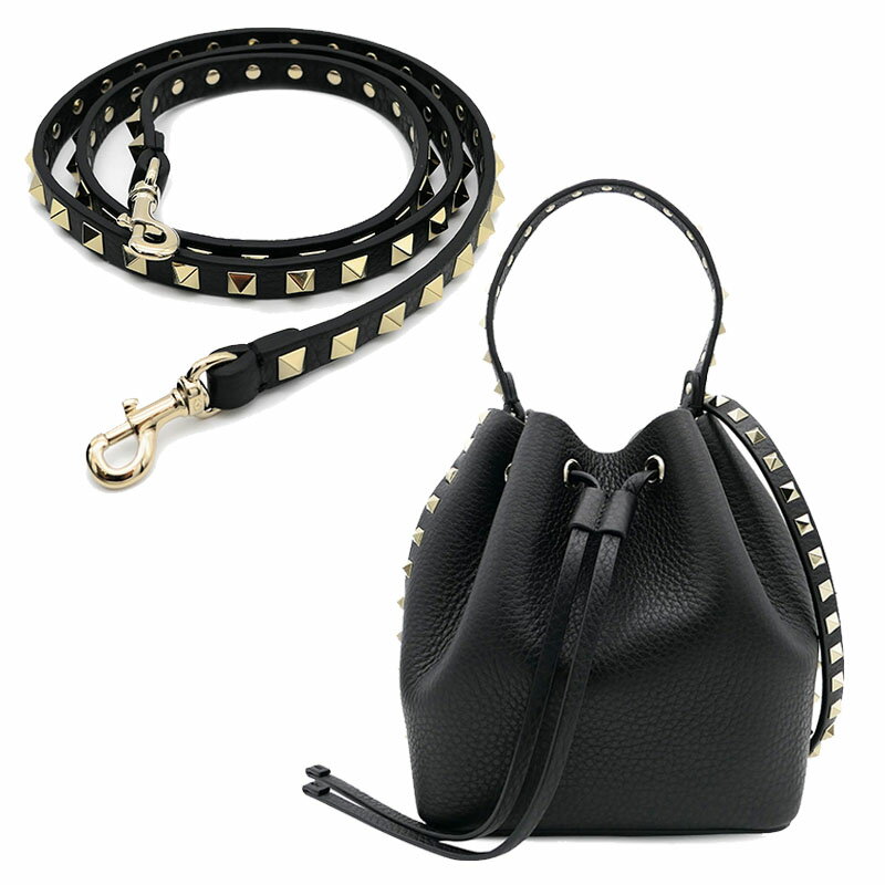 乐天商城 - HE&SHE [送料無料] VALENTINO★ バレンチノ LOCK STUD MINI BUCKET BAG ロックスタッドミニバケットバッグ レディース 女性 女子 クロスバッグ ミニバッグ 3W2B0L31 VSF 0NO