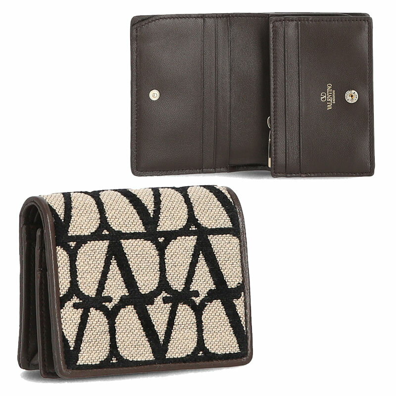 乐天商城 - HE&SHE [送料無料] VALENTINO★バレンチノ Vロゴ2つ折り財布 V LOGO BIFOLD WALLET メンズ レディース ユニセックス 財布 レザー財布 カード入れ スモール 3W2P0Y73 CNN 6ZN