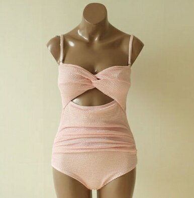 HE&SHE 【送料無料】 2023SS ビキニ 水着 大人水着 バカンス水着 夏休み デイリー水着 モノキニ 無地 タンキニ ウエーブモノキニ BIKI-2375