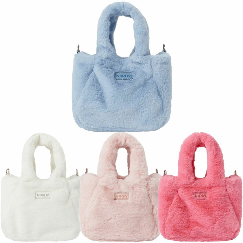 乐天商城 - NERDY ノルディ 【正規品】 HE&SHE [送料無料] エコファーツーウェイトートバッグ ECO FUR 2WAY TOTE BAG レディース 韓国ブランド 韓国ファッション 新品 スポーティ カジュアル ストリート ショルダーバッグ ハンドバッグ ファーカバン