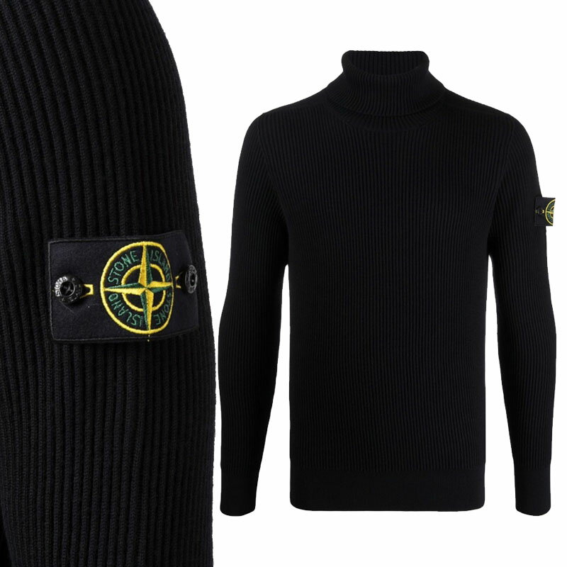 ストーンアイランド 【正規品】 STONE ISLAND 21AW ワッペンパッチタートルネックニット WAPPEN PATCH TURTLE-NECK KNI...