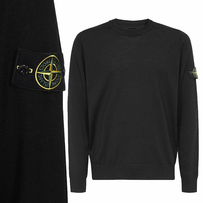 ストーンアイランド 【正規品】 STONE ISLAND 23AW ワッペンパッチウールニット WAPPEN PATCH WOOL KNIT ユニセックス メン...