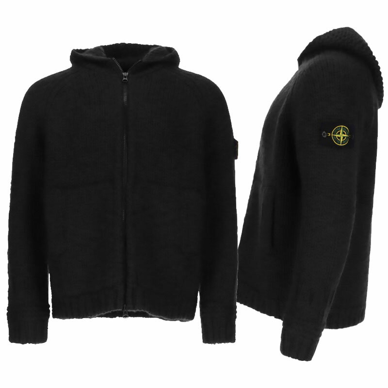 ストーンアイランド 【正規品】 STONE ISLAND 22AW ワッペンパッチウールニットジップアップパーカー WAPPEN PATCH WOOL KNIT...