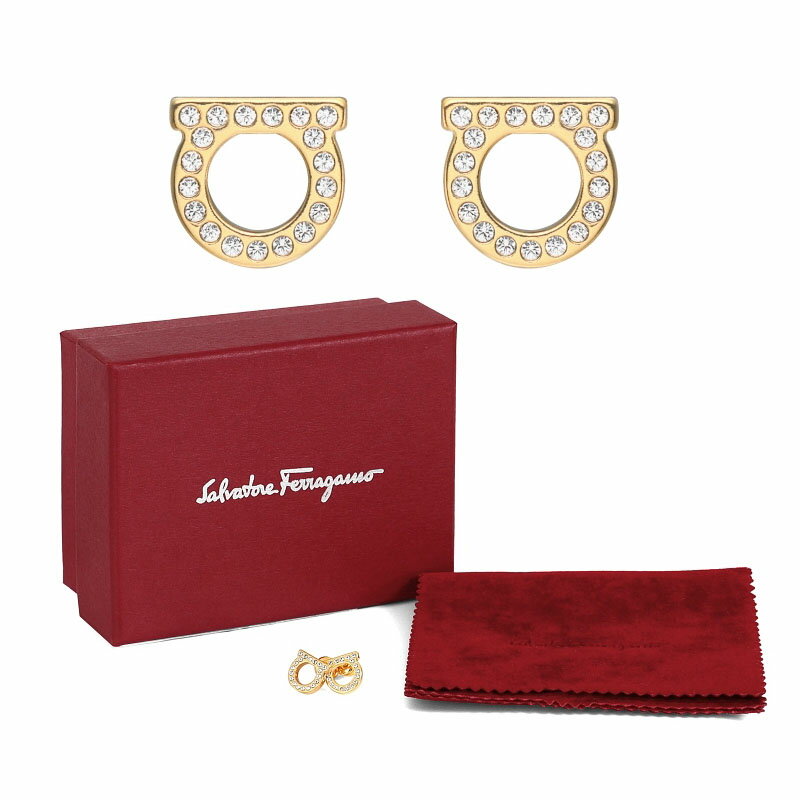 乐天商城 - SALVATORE FERRAGAMO サルヴァトーレ・フェラガモ GANCHINI CRYSTAL PIAS ガンチニクリスタルピアス HE&SHE [送料無料] レディース スモール 76 0123 0696576