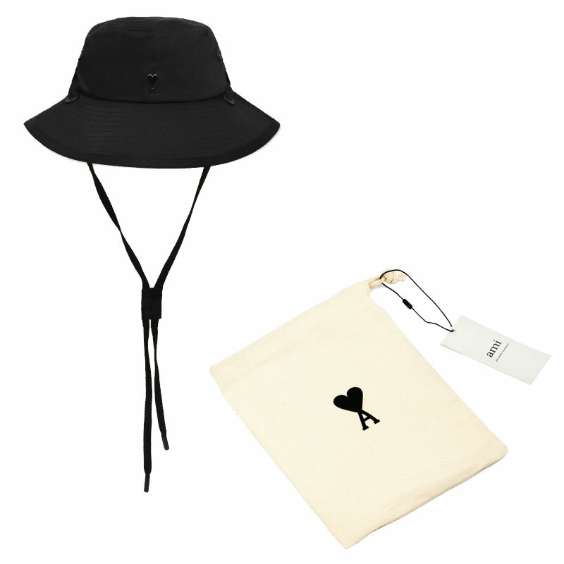 AMI PARIS ���ߥѥꥹ ���⡼��ϡ��ȥ������ȥ�󥰥Х��åȥϥå� HEAR LOGO STRING BUCKET HAT ��˥��å��� ��� ��ǥ�...