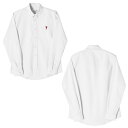 AMI PARIS アミパリス スモールハートオックスフォード長袖シャツ SMALL HEART LOGO OXFORD L/S SHIRT ユニセックス メン...