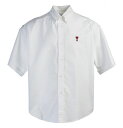 AMI PARIS アミパリス メンズハートロゴ半袖シャツ M'S HEART LOGO S/S SHIRT 男性 男子 カジュアル クラシック プレゼント H...