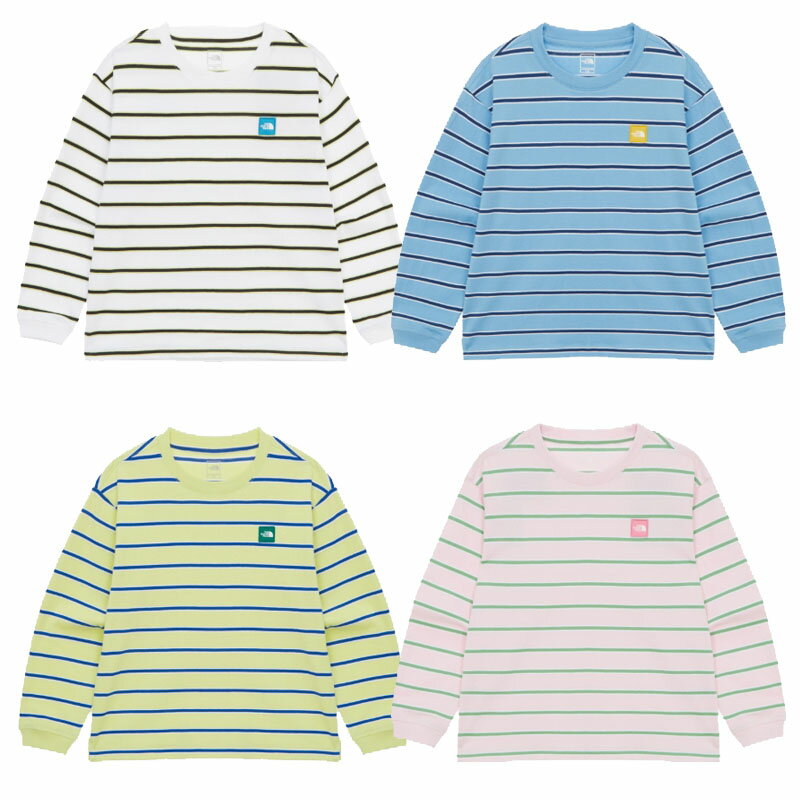 乐天商城 - ノースフェイス THE NORTH FACE KOREA 【正規品】 25SS キッズグレンストライプ長袖Tシャツ K'S GLEN STRIPE L/S R/TEE 男の子 女の子 男女兼用 ユニセックス ストリート カジュアル 長袖 韓国 HE&SHE [送料無料] NT7TR04