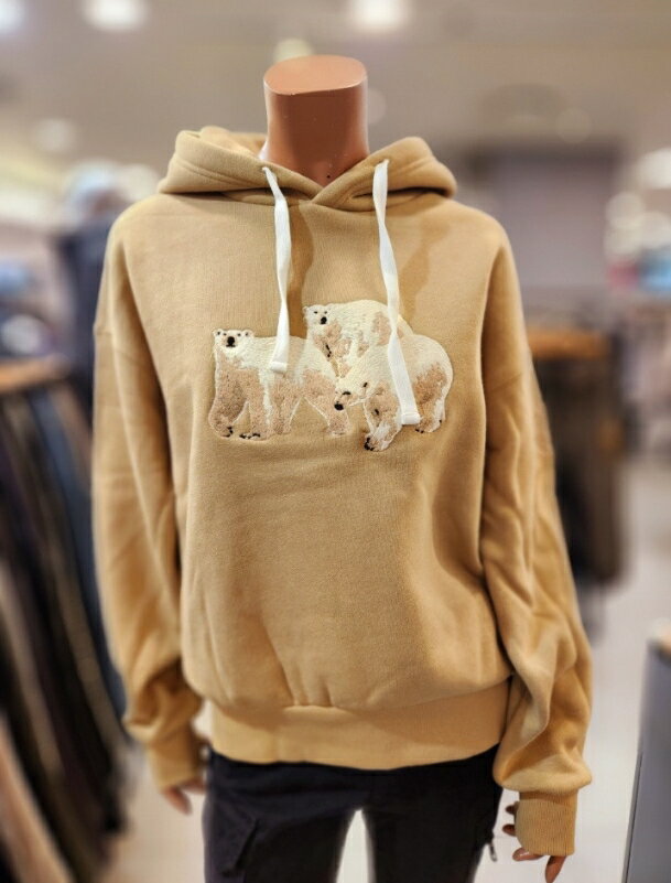 ジープ JEEP ウーマン3ベア刺繍起毛パーカー W'S THREE BEAR EMBROIDERY NAPPING HOODIE レディース 女性 女子 カジュアル フード フーディ 裏起毛 トップス HE&SHE [送料無料] JO1THF058 3