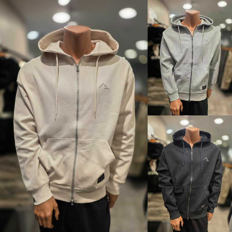 Rakuten - ジープ JEEP シンプルロゴオーバーフィットフードジップアップ SIMPLE LOGO OVER-FIT HOOD ZIP-UP ユニセックス メンズ レディース 男女兼用 カジュアル オーバーサイズ ジップアップパーカー フーディ HE&SHE [送料無料] JQ5TZU012