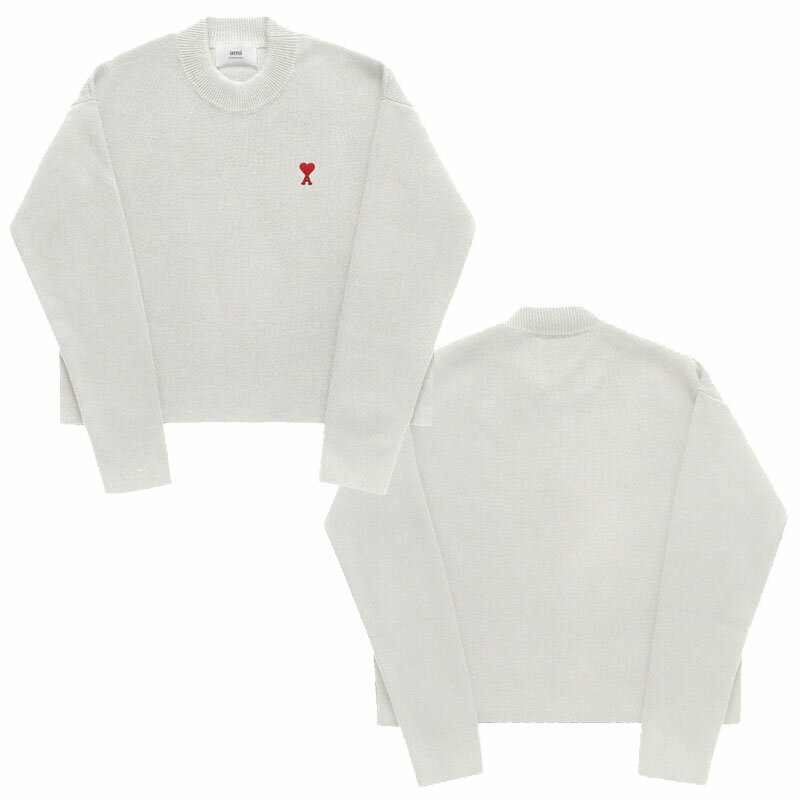 AMI PARIS ���ߥѥꥹ ���⡼��ϡ��ȥ����˥å� SMALL HEART LOGO KNIT ��˥��å��� ��� ��ǥ����� �˽����� �����奢�� ��...