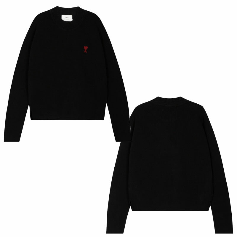 AMI PARIS ���ߥѥꥹ �ϡ��ȥ������롼�ͥå��˥å� HEART LOGO CREW-NECK KNIT ��˥��å��� ��� ��ǥ����� �˽����� ��...