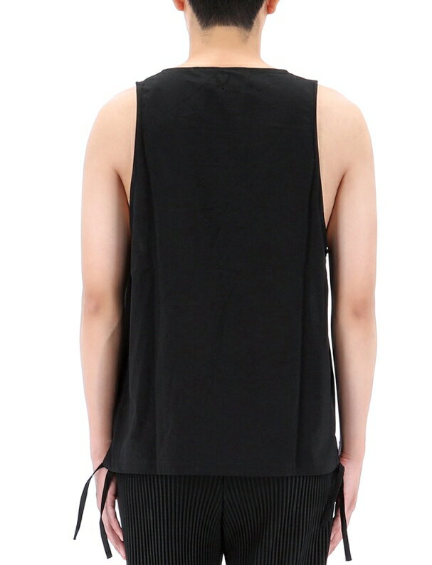 AMI PARIS アミパリス 【正規品】 ドローストリングノースリーブTシャツ DRAW STRING SLEEVELESS ユニセックス メンズ レディース ストリート カジュアル HE&SHE [送料無料] UTK215 CO0062 001