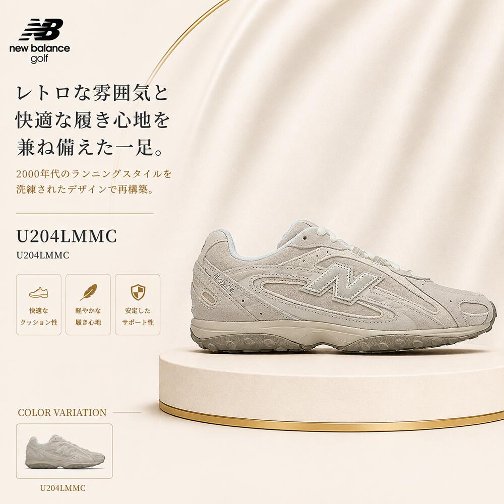 ニューバランス New Balance 204L スエード ユニセックス 男女兼用 スニーカー ローカット レトロ ランニング カジュアル ストリート スポーツ スエード メッシュ 韓国 HE&SHE [送料無料] U204LMMC