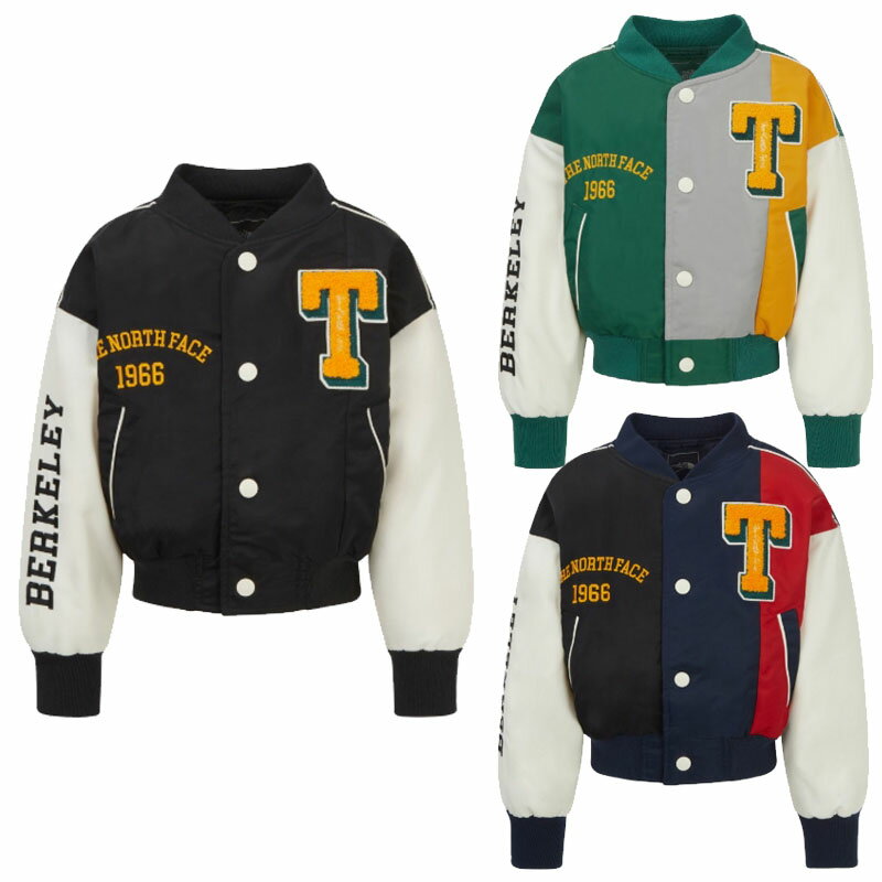 乐天商城 - ノースフェイス THE NORTH FACE KOREA 【正規品】 25FW キッズスタジアムボンバー K'S STADIUM BOMBER 男の子 女の子 子供 キッズ カジュアル ノースフェースキッズ スタジャン ジャケット 韓国 HE&SHE [送料無料] NJ3NR56