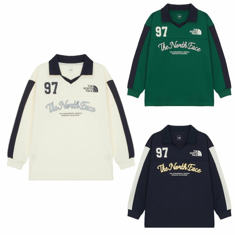 乐天商城 - ノースフェイス THE NORTH FACE KOREA 【正規品】 25FW キッズスタジアム長袖ラウンドTシャツ K'S STADIUM L/S TEE 男の子 女の子 子供 キッズ カジュアル ノースフェースキッズ カットソー 韓国 HE&SHE [送料無料] NT7TR53