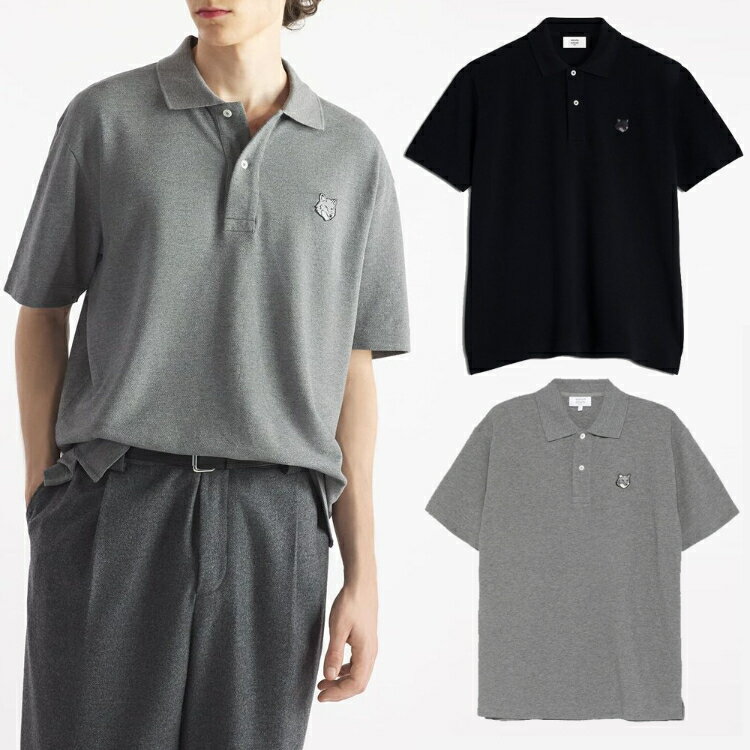 Rakuten - MAISON KITSUNE メゾンキツネ BOLD FOX HEAD PATCH COMFORT POLO SHIRT ボルドフォックスヘッドパッチ半袖ポロシャツ ユニセックス メンズ レディース カジュアル クラシック ロゴ [送料無料]