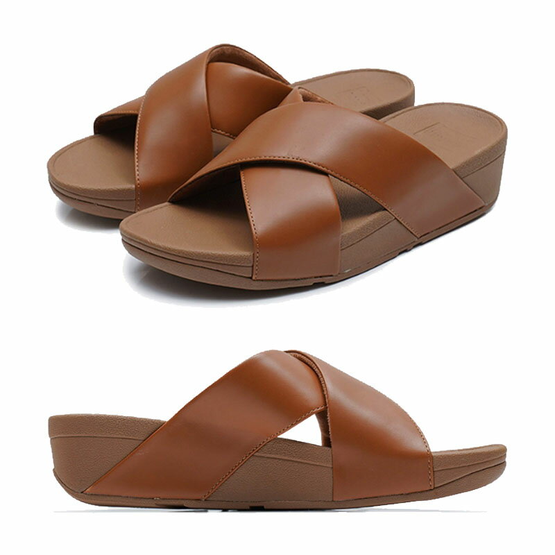 フィットフロップ FIT FLOP  ウーマンルルクロススライドレザーサンダル LULU Cross Slide Leather Sandals ロゴグラフィック レディース 女性 女子 カジュアル スリッパ サンダル ミュール HE&SHE  K04-592
