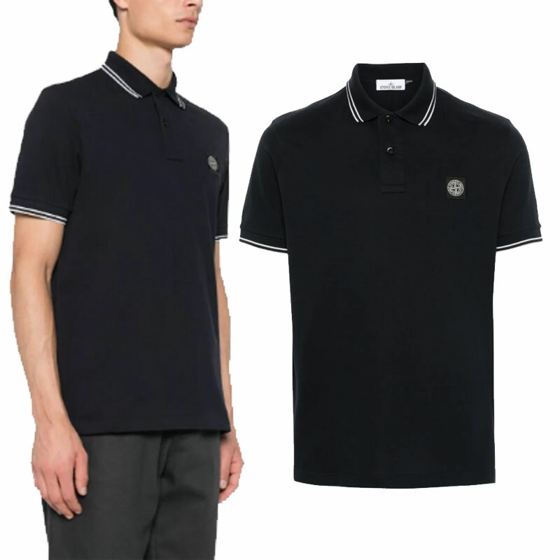 乐天商城 - ストーンアイランド 【正規品】 STONE ISLAND 半袖 ポロシャツ WAPPEN PATCH POLO T ユニセックス メンズ レディース ラウンドTシャツ ストリート カジュアル HE&SHE [送料無料]メンズブランド半袖Tシャツ　ワッペンパッチTシャツ