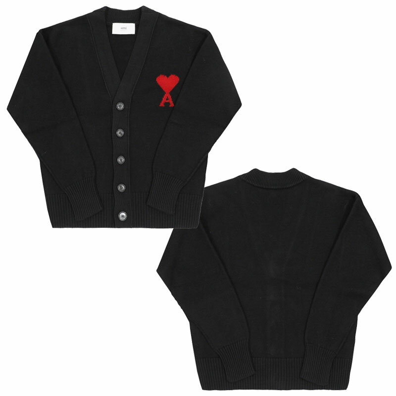 乐天商城 - AMI PARIS アミパリス 正規品 ビックハートロゴVネックカーディガン BIG HEART LOGO V-NECK CARDIGAN ユニセックス メンズ レディース 男女兼用 カジュアル クラシック プレゼント HE&SHE [送料無料] UKC367 018 009