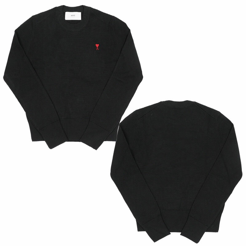 乐天商城 - AMI PARIS アミパリス 正規品 スモールハートロゴ女性ニット SMALL HEART LOGO W'S KNIT レディース 女性 女子 ウーマン カジュアル クラシック プレゼント HE&SHE [送料無料] FKS826 001 009