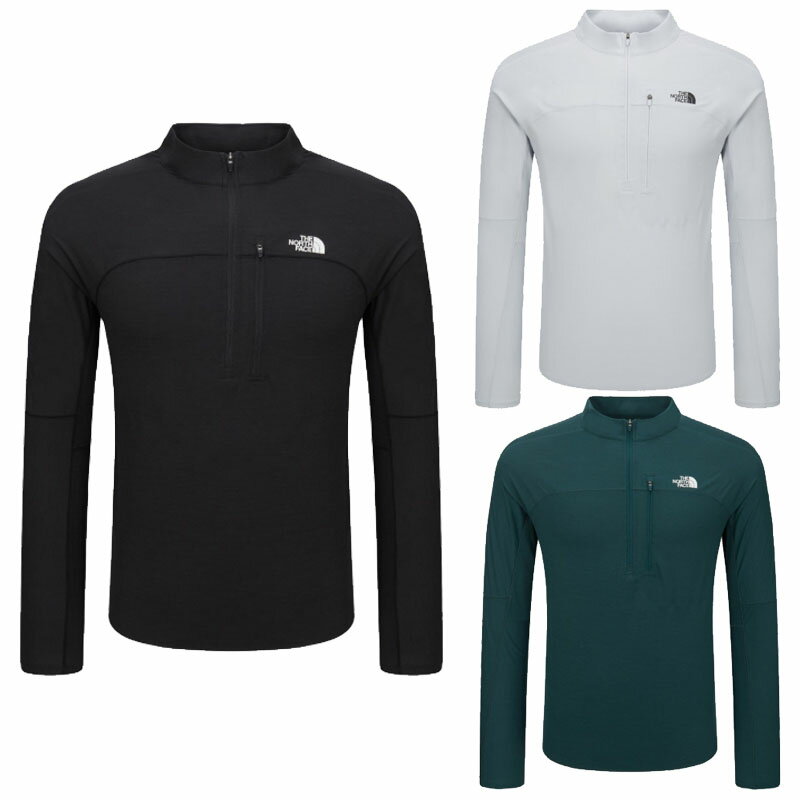乐天商城 - ノースフェイス THE NORTH FACE KOREA 【正規品】 26SS エーガー長袖ジップTシャツ EIGER L/S ZIP TEE ユニセックス メンズ レディース カジュアル カットソー Wノースフェイスコリア 韓国 HE&SHE [送料無料] NT7LS00
