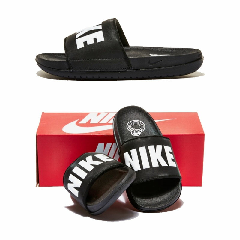 乐天商城 - ナイキ NIKE 【正規品】 オフコートスライド OFFCOURT SLIDE ロゴグラフィック ユニセックス メンズ レディース 男女兼用 ストリート カジュアル スリッパ サンダル ミュール HE&SHE [送料無料] BQ4639-012