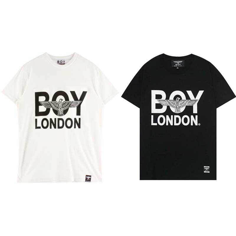 HE&SHE BOYLONDON KOREAボーイロンドンTシャツストリート半袖 T-シャツ オーバーサイズルーズフィット半袖 Tシャツグラフィックデザインレイヤーデザイン B42TS73U89