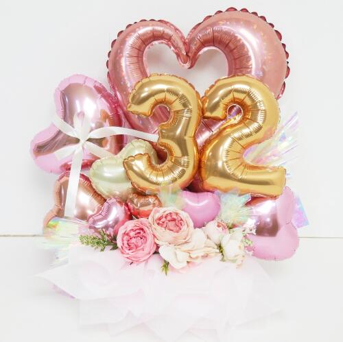 バルーンギフト バルーンフラワー 誕生日プレゼント 数字 記念日 周年祝い 母の日 バルーン ギフト 結婚祝い 名入れ 誕生日 パーティ お礼 名入れ バルーン...