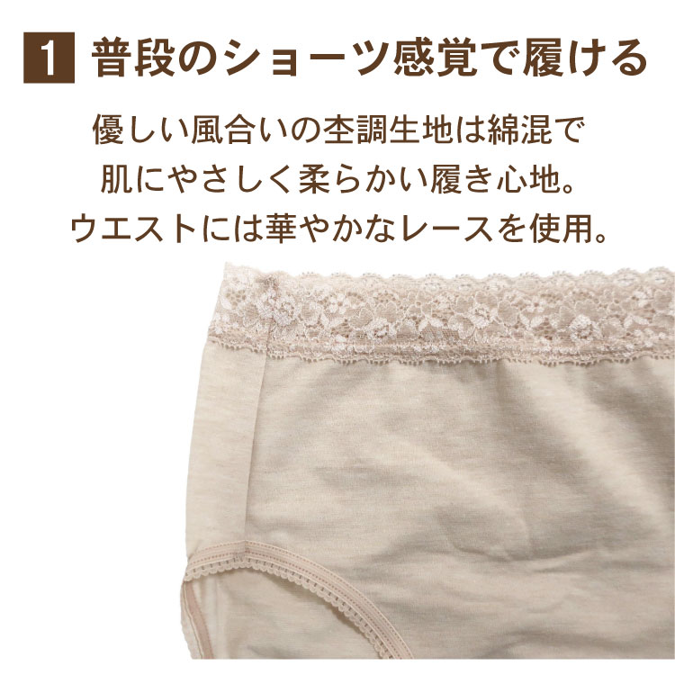 日本製 10cc 吸水ショーツ 婦人用 ウエス...の紹介画像3