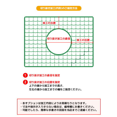 【サイズオーダーネット網 加工オプション】切り...の紹介画像3