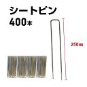 防草シート ピン Uピン コの字型 250mm 400本 押さえピン メッキ鉄製 丈夫 強風対策 雑草対策 ガーデニング 園芸 家庭菜園 農業 ビニールハウス ...